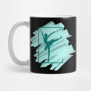 ballet design in turqouise color Mug